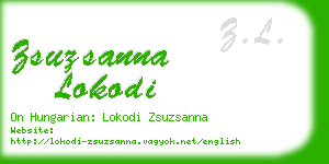 zsuzsanna lokodi business card